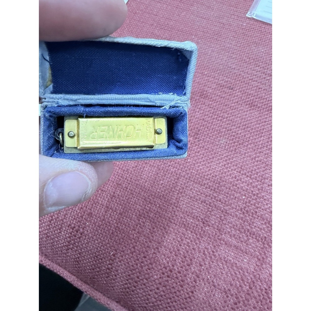 Hohner Miniature 1.5" Harmonica With Case - Works /‎  Plays